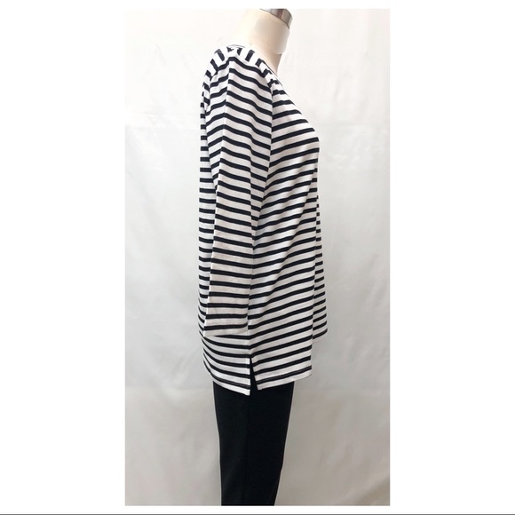 The Vermont Country Store Black/White Stripe Knit - Picture 2 of 12